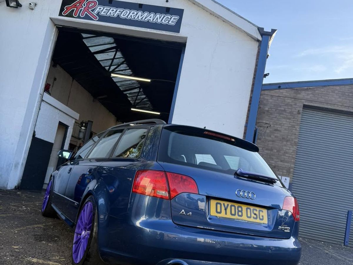 Audi A3 outside the AR Performance workshop
