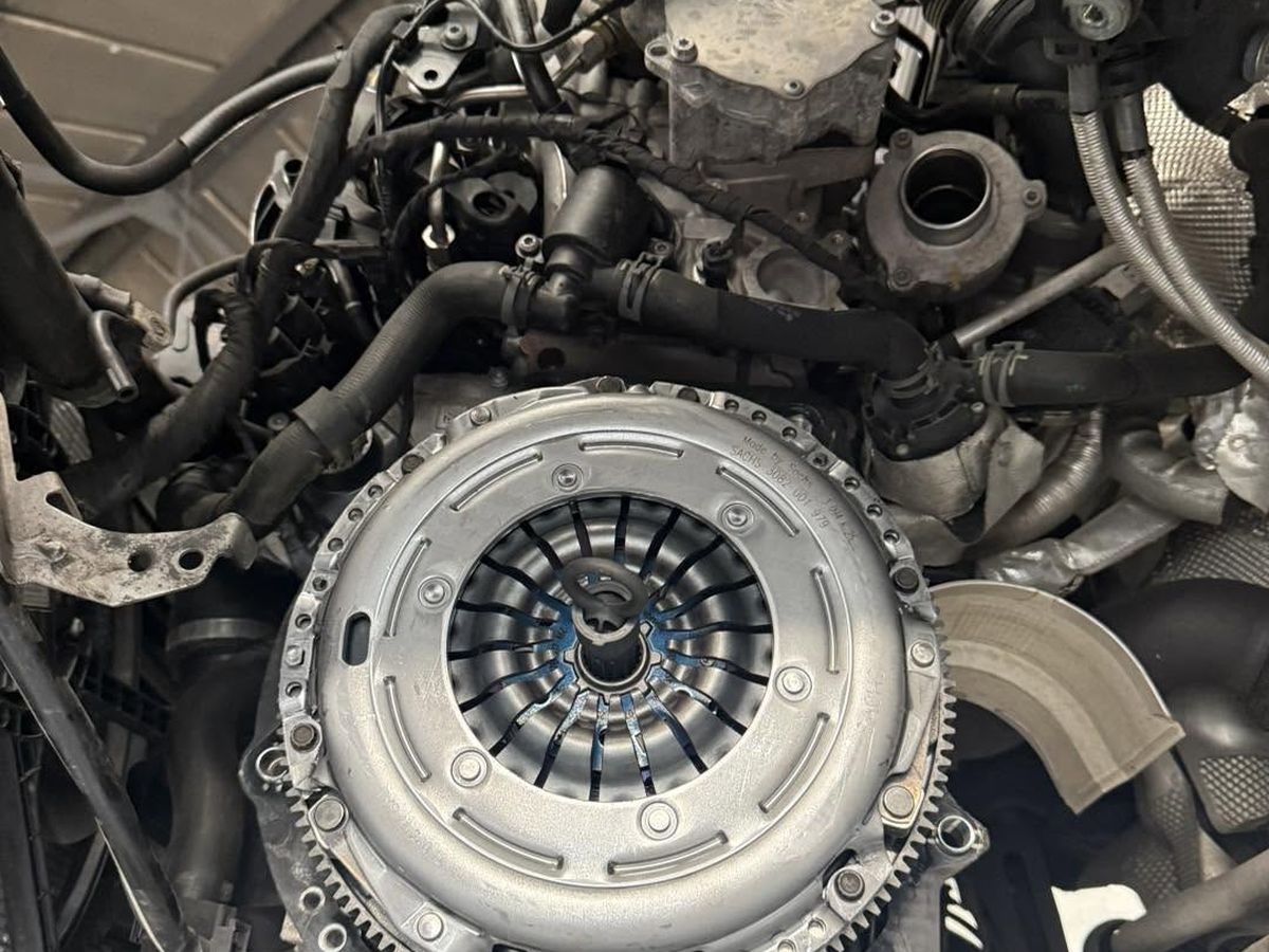 Clutch and flywheel fitted