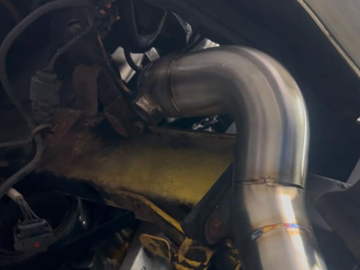 Custom stainless exhaust section