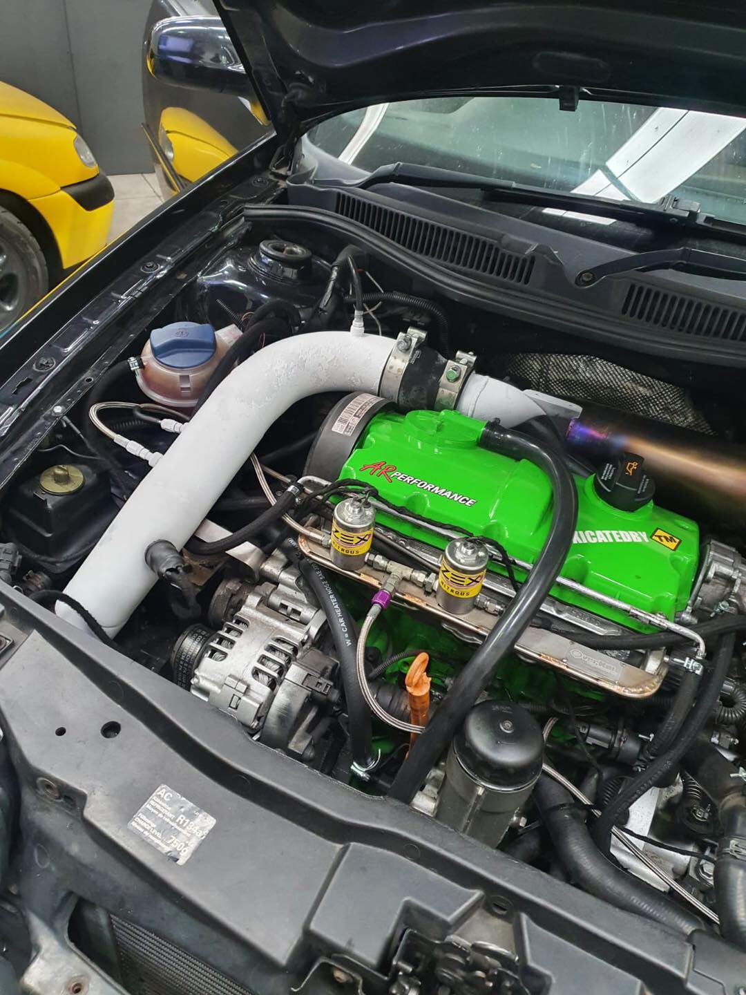 AR Performance rocker cover in the Mk4 engine bay