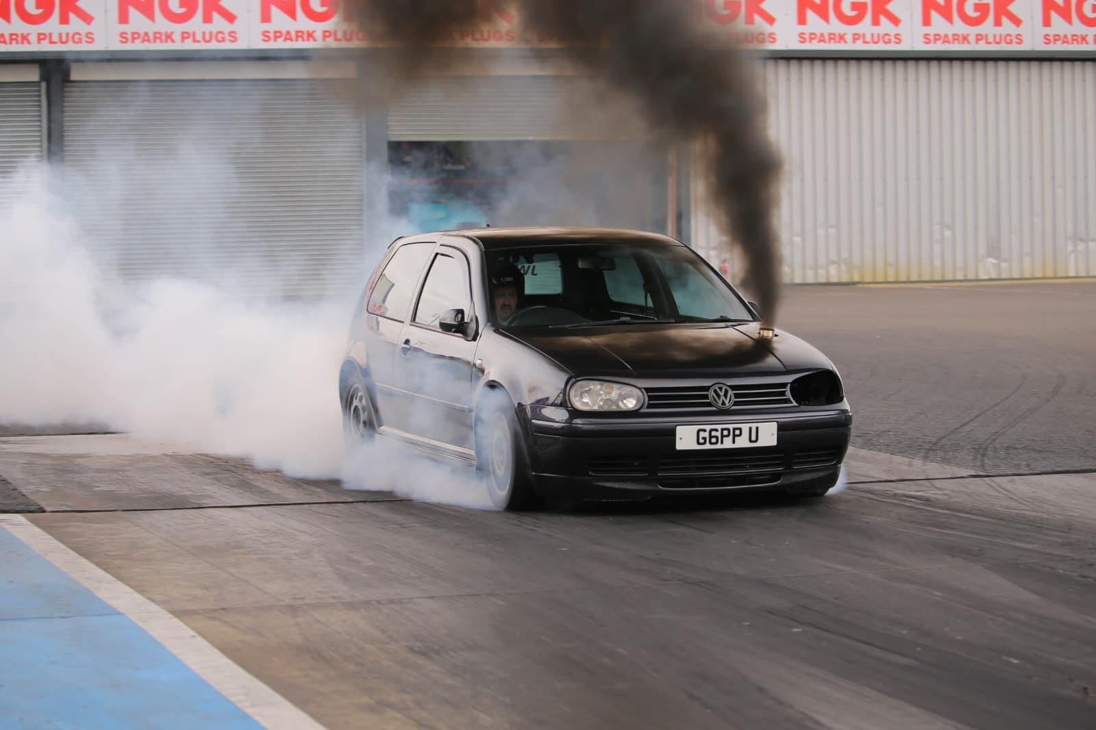 Golf Mk4 TDI demo car burnout